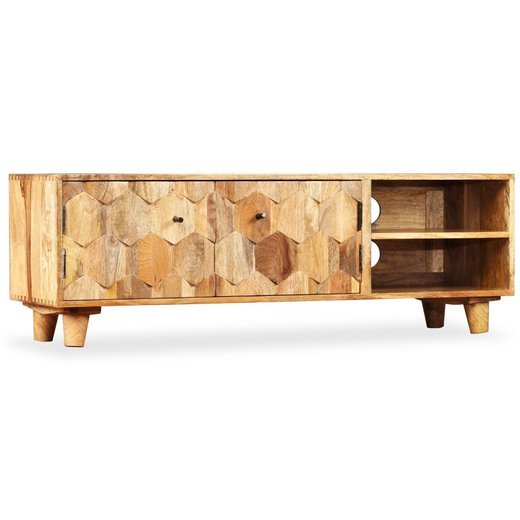 TV-Schrank Mangoholz Massiv 118 x 35 x 40 cm