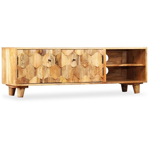 TV-Schrank Mangoholz Massiv 118 x 35 x 40 cm
