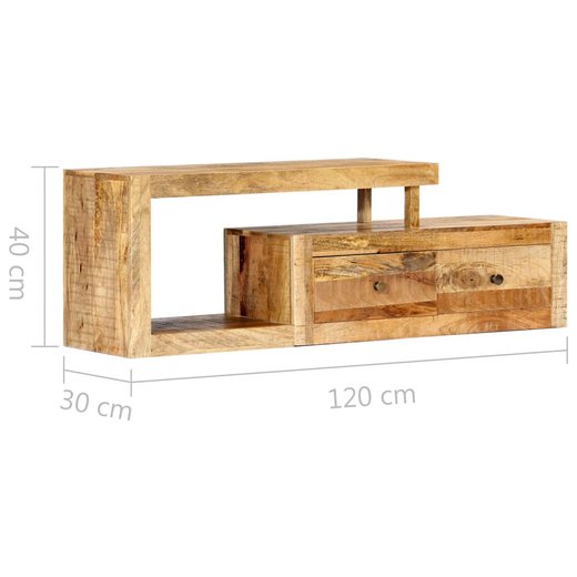 TV-Schrank 120 x 30 x 40 cm Massivholz Mango