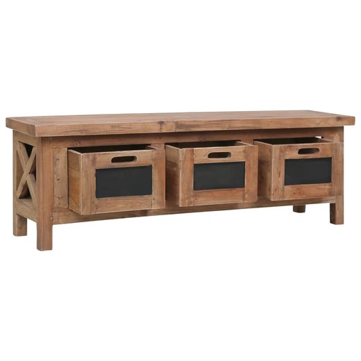 TV-Schrank mit 3 Schubladen 1203040 cm Massivholz Mahagoni