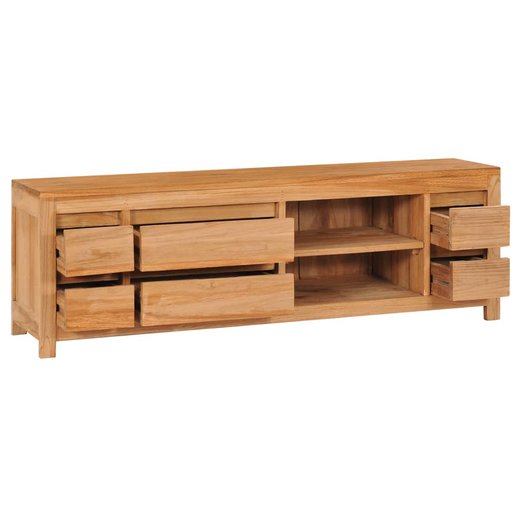 TV-Schrank 1203040 cm Massivholz Teak