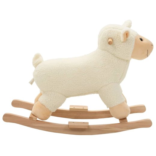 Schaukeltier Schaf Plsch 78 x 34 x 58 cm Wei
