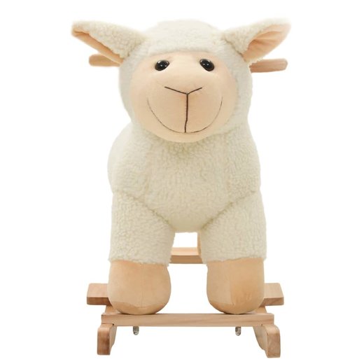 Schaukeltier Schaf Plsch 78 x 34 x 58 cm Wei