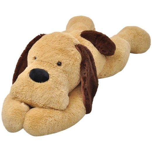 Hund Stofftier Plsch Braun 80 cm