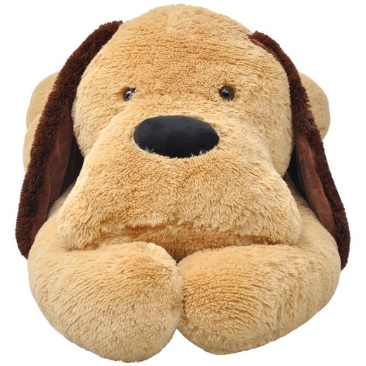 Hund Stofftier Plsch Braun 80 cm