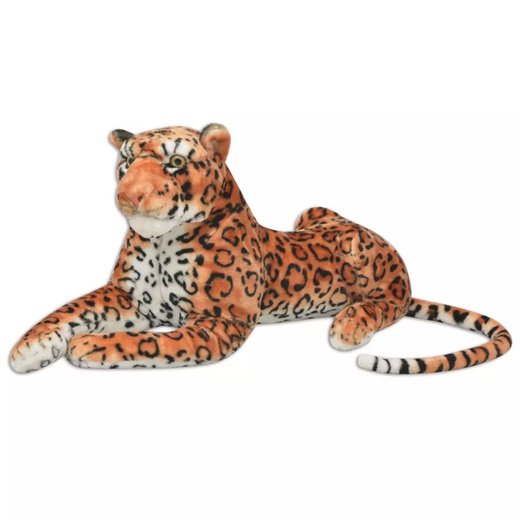 Leopard Plschtier Braun XXL