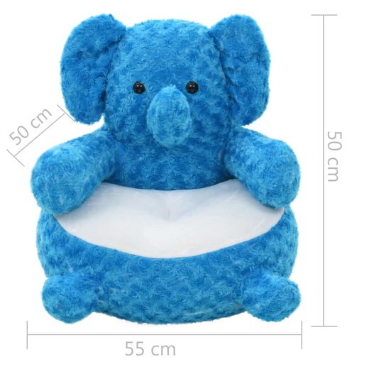 Elefant Kuscheltier Plsch Blau