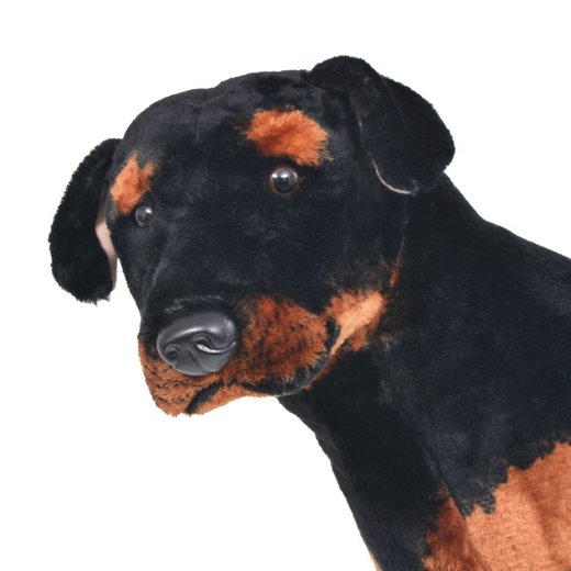 Plschtier Stehend Rottweiler Schwarz und Braun XXL