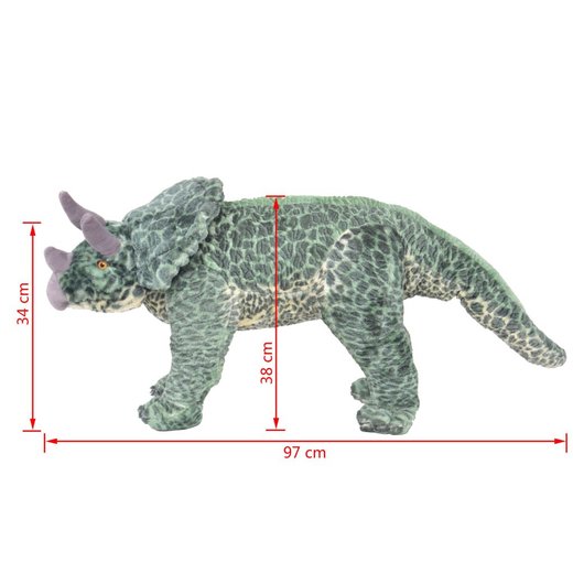 Plschtier Stehend Triceratops Dinosaurier Grn XXL