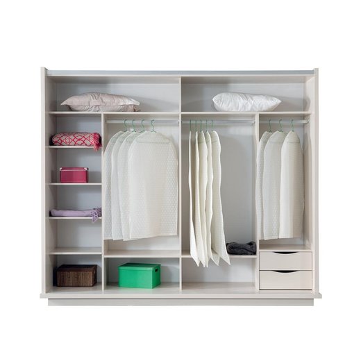 Schlafzimmer Set CALVIN 160 x 200  mit Kleiderschrank mit Schminktisch 1X Nachttisch mit Spiegel