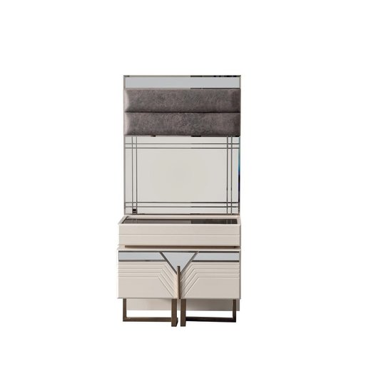 Schlafzimmer Set CALVIN 160 x 200  mit Kleiderschrank mit Schminktisch 1X Nachttisch mit Spiegel