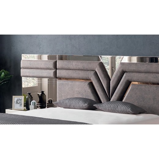Schlafzimmer Set CALVIN 160 x 200  mit Kleiderschrank mit Schminktisch 1X Nachttisch mit Spiegel