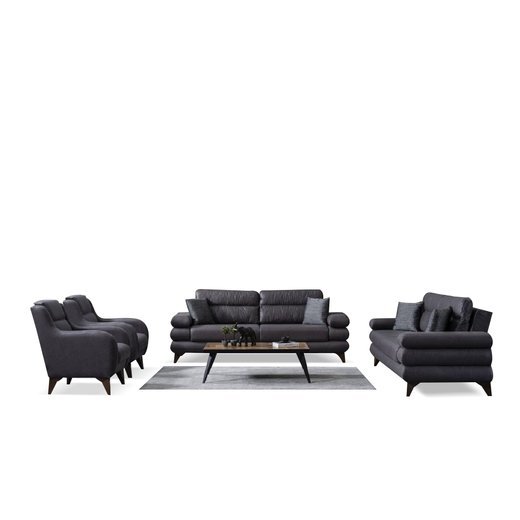 Parma Sofa Set 3`er + 3`er + 2X Sessel 1134 - Hellbraun