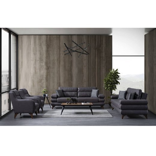 Parma Sofa Set 3`er + 3`er + 2X Sessel 1134 - Hellbraun