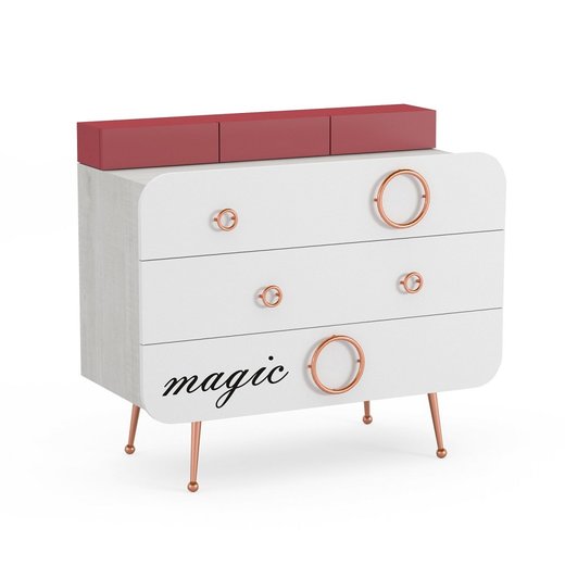 Kinderzimmer Set Magic mit Bettgestell ohne Kleiderschrank mit Schreibtisch  ohne B�cherregal  ohne Sideboard  ohne Wandregal  mit 2x Nachttisch