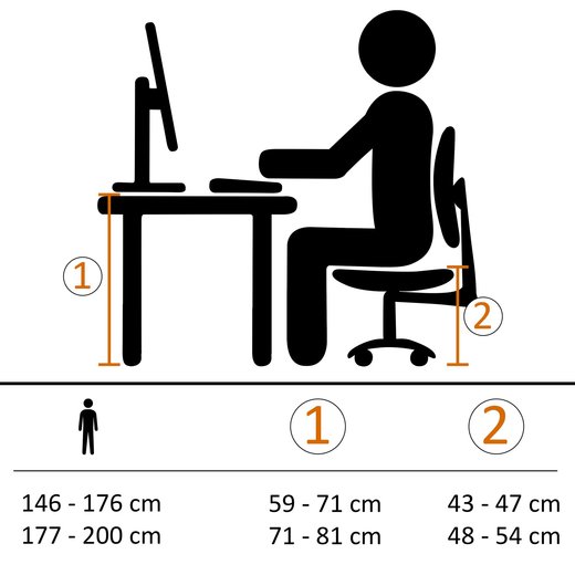 Gaming-Drehstuhl Bezug Kunstleder Schwarz/Rot Schreibtischstuhl bis 120 kg | Bro-Drehsessel mit beweglichen Armlehnen & hoher Rckenlehne