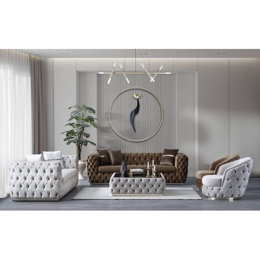 Ares Sofa Set 3`er + 3`er 1126 - Grn Gold