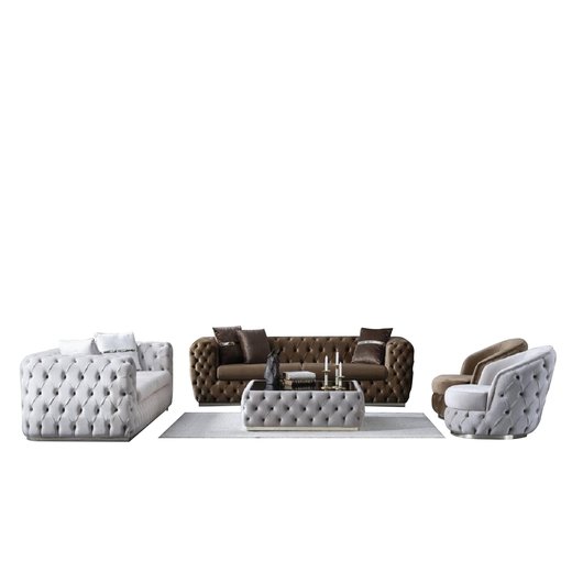 Ares Sofa Set 3`er + 3`er 1126 - Grn Gold