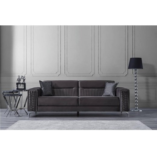Diamond Sofa Set 3 Sitzer 1131 - Dunkelgrau Gold
