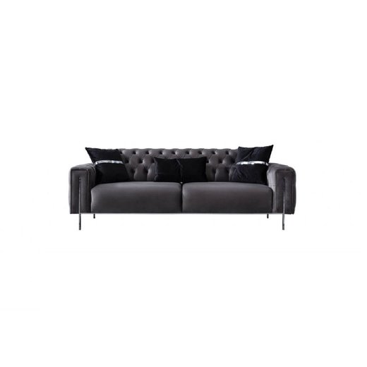 Mostar Sofa Set 3`er + 2`er + Sessel 1105 - Dunkelbraun Gold