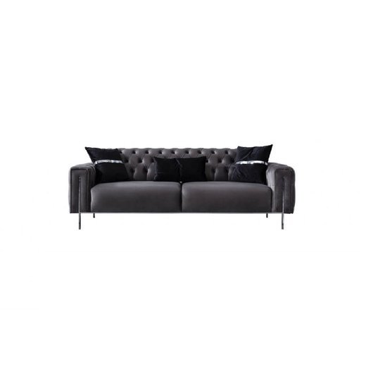 Mostar Sofa Set 3`er + 2`er + Sessel 1134 - Hellbraun Gold