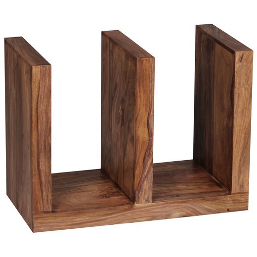 Beistelltisch MUMBAI Massivholz Sheesham E Cube 60cm hoch Wohnzimmer-Tisch Design braun Landhaus-Stil Couchtisch