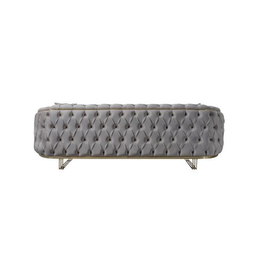 Odea Sofa Set 3`er + 3`er + Sessel 1132 - Dunkelblau Silber