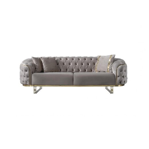 Odea Sofa Set 3`er + 3`er 1126 - Grn Silber