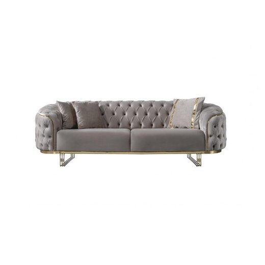 Odea Sofa Set 3 Sitzer 1131 - Dunkelgrau Gold