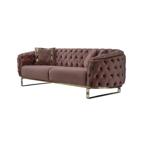 Odea Sofa Set 3 Sitzer 1131 - Dunkelgrau Gold
