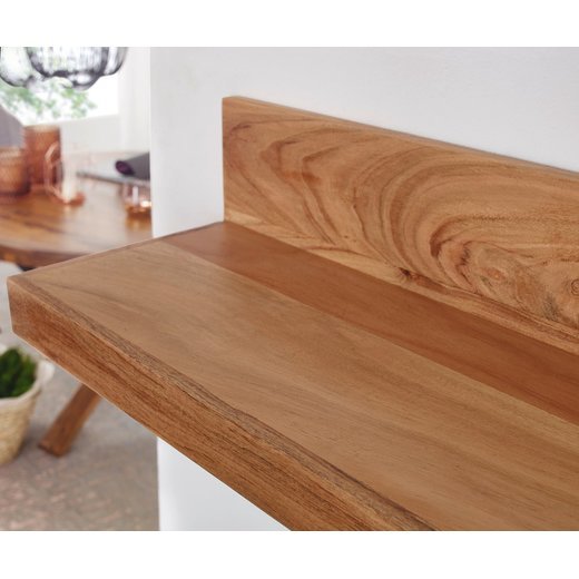Wandregal MUMBAI Massiv-Holz Akazie Holzregal 110 cm Landhaus-Stil Hnge-Regal Echt-Holz Wand-Board Natur-Produkt