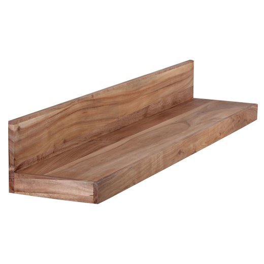 Wandregal MUMBAI Massiv-Holz Akazie Holzregal 110 cm Landhaus-Stil Hnge-Regal Echt-Holz Wand-Board Natur-Produkt