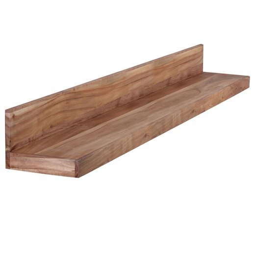 Wandregal MUMBAI Massiv-Holz Akazie Holzregal 160 cm Landhaus-Stil Hnge-Regal Echt-Holz Wand-Board Natur-Produkt