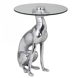 Design Deko Beistelltisch Figur DOG aus Aluminium Farbe...