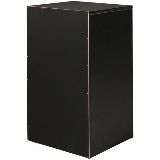 Nachtkonsole OLAV Holz Nachttisch modern mit 3 Schubladen schwarz | Design Nachtkstchen 37,5 x 68 x 35 cm | Extra hohes Nachtschrnkchen
