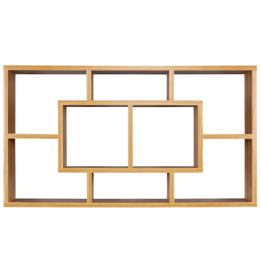 Wandregal ALEX buche 85 x 47,5 x 16 cm MDF-Holz Hngeregal modern | Design Wandboard freischwebend | Holzregal offen zum Hngen