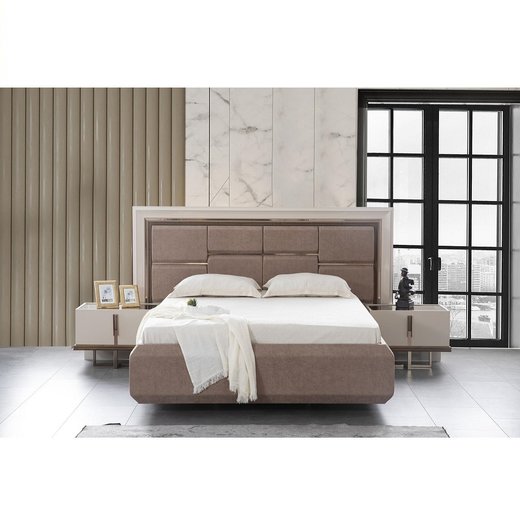 Schlafzimmer Set LUCCA 160 x 200  mit Kleiderschrank mit Schminktisch ohne Nachttisch mit Spiegel