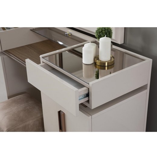 Schlafzimmer Set LUCCA 180 x 200 mit Kleiderschrank mit Schminktisch ohne Nachttisch ohne Spiegel