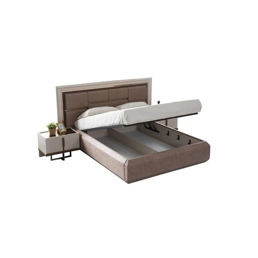 Schlafzimmer Set LUCCA Ohne Bettgestell mit Kleiderschrank mit Schminktisch 2X Nachttisch mit Spiegel