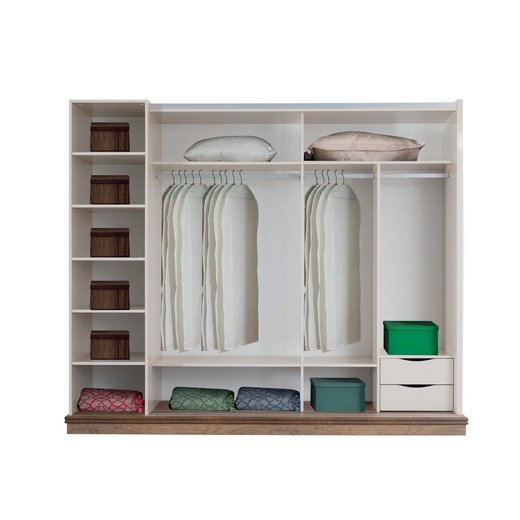 Schlafzimmer Set LUCCA Ohne Bettgestell mit Kleiderschrank mit Schminktisch 2X Nachttisch mit Spiegel