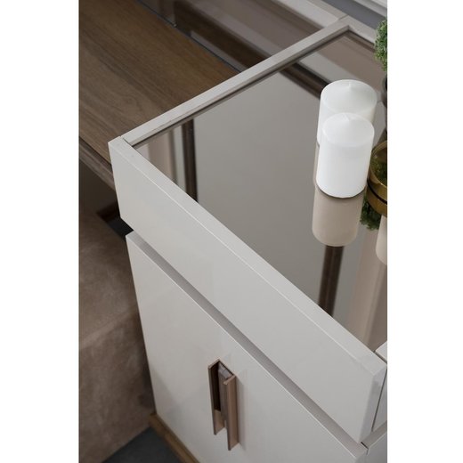Schlafzimmer Set LUCCA Ohne Bettgestell ohne Kleiderschrank mit Schminktisch 2X Nachttisch mit Spiegel