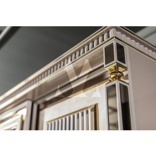 Schlafzimmer Set ISTANBUL Ohne Bettgestell mit Kleiderschrank ohne Schminktisch 2X Nachttisch mit Spiegel  mit Sideboard