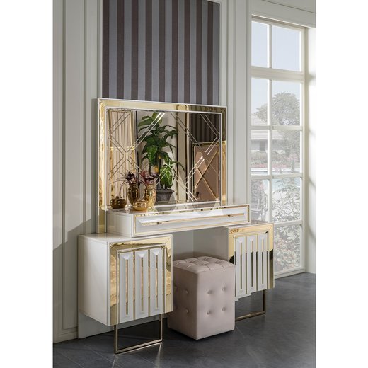 Schlafzimmer Set STAR 180 x 200 ohne Kleiderschrank ohne Schminktisch 1X Nachttisch mit Spiegel