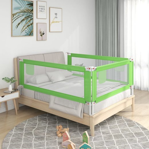 Kleinkind-Bettschutzgitter Grn 120x25 cm Stoff