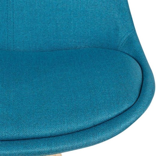 2er Set Esszimmerstuhl Petrol mit schwarzen Beinen Stuhl Skandinavisch | Polsterstuhl mit Stoff-Bezug | Design Kchenstuhl gepolstert