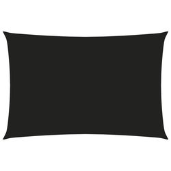 Sonnensegel Oxford-Gewebe Rechteckig 4x6 m Schwarz
