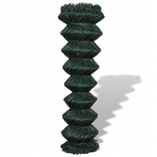 Maschendrahtzaun Stahl 1,5x15 m Grn