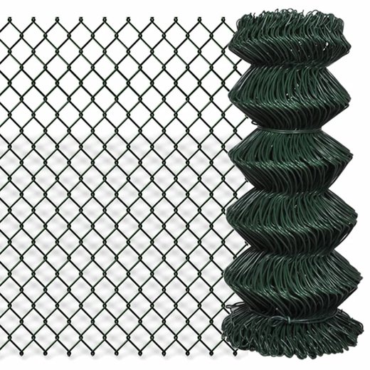 Maschendrahtzaun Stahl 0,8x25 m Grn