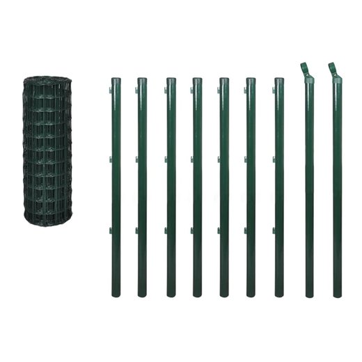 Gitterzaun-Satz Gitterzaun Gartenzaun Maschendraht 10 x 0,8 m