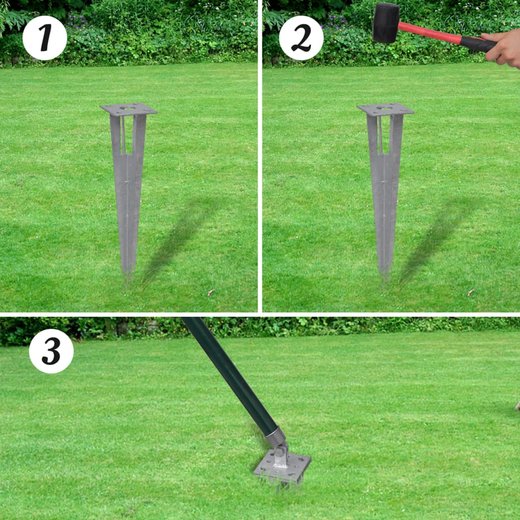 Maschendrahtzaun mit Pfosten Bodenhlsen Stahl 1,0x25 m